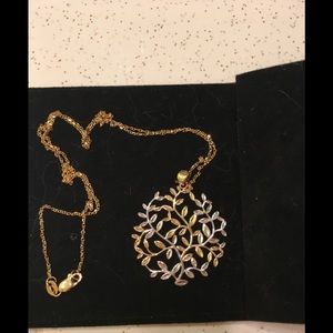 EFFY TREE OF LIFE 14K GOLD AND SILVER NECKLACE